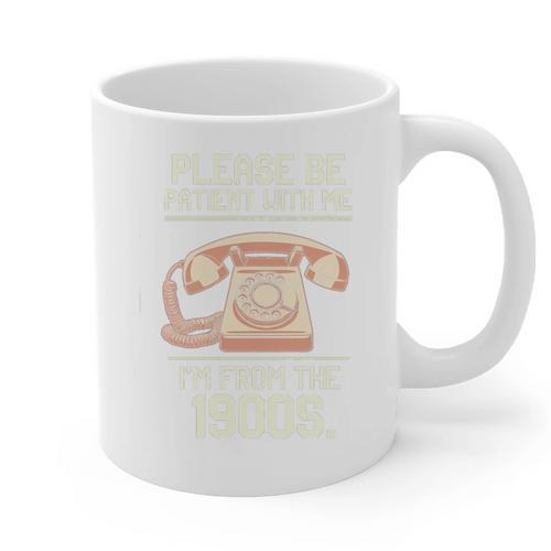Please Be Patient With Me I'm From The 1900s Vintage Retro Premium Tri-Blend Graphic Print Coffee Mug - Figerry