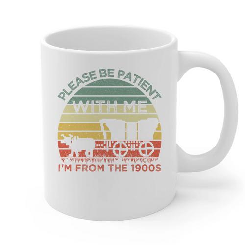 Please Be Patient With Me I'm From The 1900s Vintage Sunset Premium Graphic Print Coffee Mug - Figerry