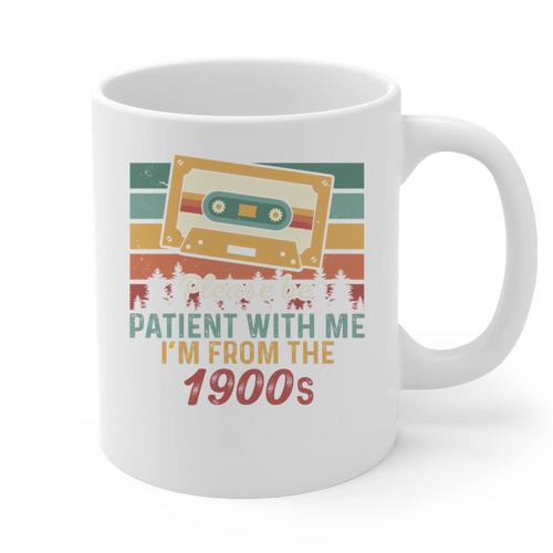 Please Be Patient-With Me I'm From The 1900s Retro Music Graphic Print Coffee Mug - Figerry