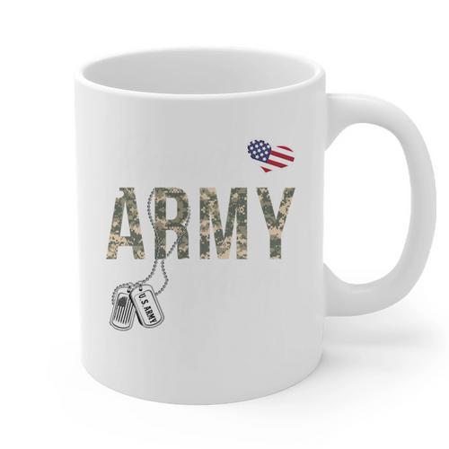 Proud Army Mom Army Graduation Mom US Army Mom Graphic Print Coffee Mug - Best Gift Smart