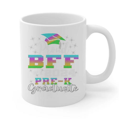 Proud Bff Of PreK School Graduate 2024 Graduation Bff Premium Graphic Print Coffee Mug - Best Gift Smart