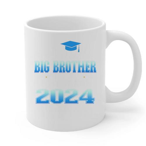Proud Big Brother Of 5th Grade Graduate 2024 Graduation Graphic Print Coffee Mug - Best Gift Smart