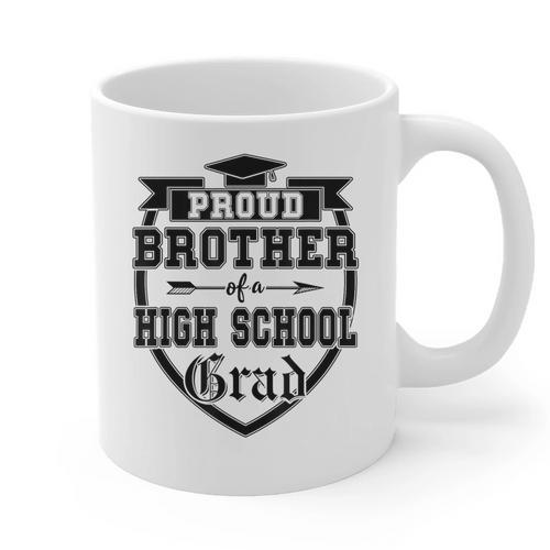Proud Brother Of a High School Grad Senior Graduation Shirt Graphic Print Coffee Mug - Best Gift Smart