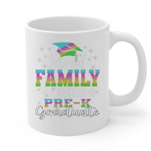 Proud Family Of PreK School Graduate 2024 Graduation Family Premium Graphic Print Coffee Mug - Best Gift Smart