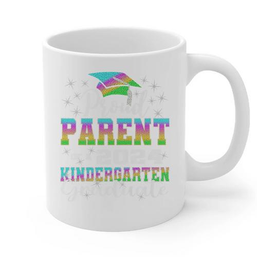 Proud Parent Of Kindergarten Graduate 2024 Graduation Parent Premium Graphic Print Coffee Mug - Best Gift Smart