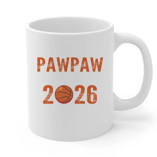 Proud PAW PAW Of 2026 Senior Basketball Student Graduation Graphic Print Coffee Mug - Best Gift Smart