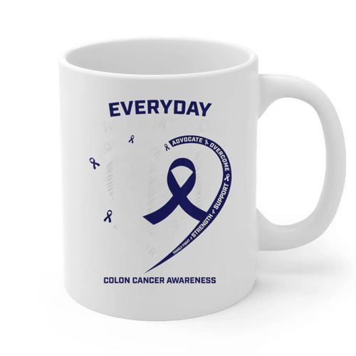 Remembrance Loving Memory Shirts Mom Colon Cancer Awareness Graphic Print Coffee Mug - Easessy