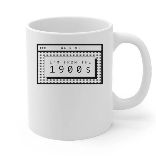 Retro Computer Screen I'm From The 1900s Birthday Graphic Print Coffee Mug - Figerry