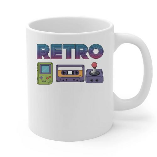 Retro Gaming Nostalgia Tee Perfect For 90s Lovers Graphic Print Coffee Mug - Figerry
