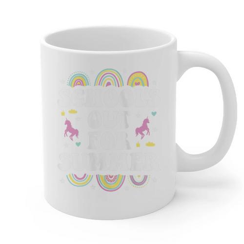 School's Out For Summer Unicorn Graduation Teacher Student Graphic Print Coffee Mug - Best Gift Smart