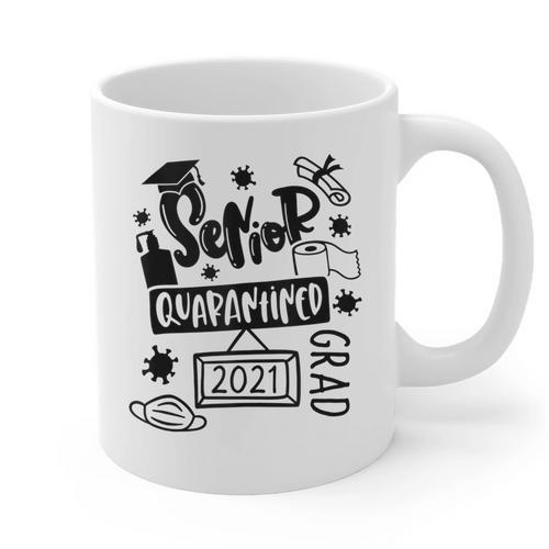 Senior 2021 Graduate 12th Grade Quarantine Senior Graduation Graphic Print Coffee Mug - Best Gift Smart