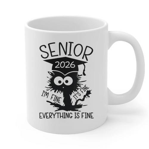 Senior 2026 High School College Graduation Year Class Of 26 Graphic Print Coffee Mug - Best Gift Smart