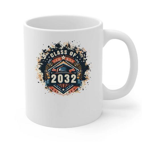 Senior 2032 Class Of 2032 Seniors Graduation 2032 Senior 32 Graphic Print Coffee Mug - Best Gift Smart