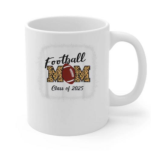 Senior Football Mom Class Of 2025 Graduation Graduate Graphic Print Coffee Mug - Best Gift Smart