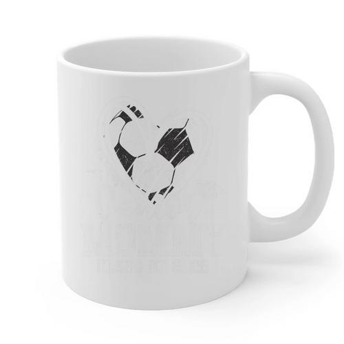 Senior Mommy Class Of 2026 Soccer Graduation Heart Premium Tri-Blend Graphic Print Coffee Mug - Best Gift Smart