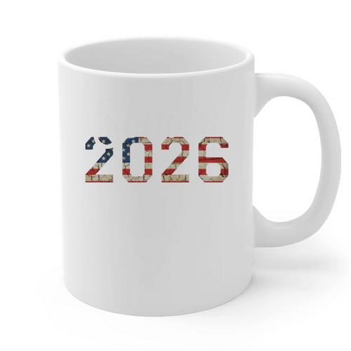Senior Year 2026 American Flag USA Graduation Class Of 2026 Graphic Print Coffee Mug - Best Gift Smart