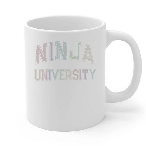 Silly Graduate NINJA UNIVERSITY Stay Away From Me Introvert Graphic Print Coffee Mug - Raresse