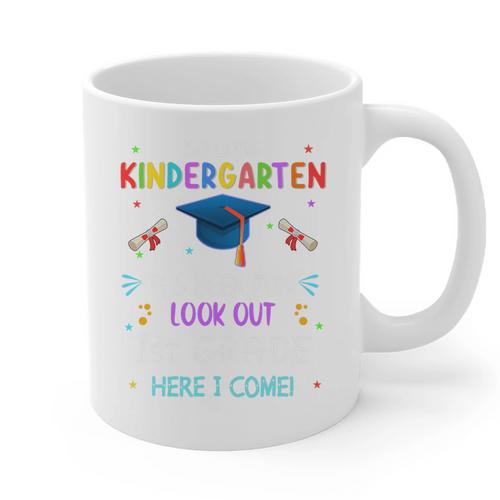 So Long Kindergarten Graduation Look Out 1st Grade 2025 Kids Premium Tri-Blend Graphic Print Coffee Mug - Best Gift Smart