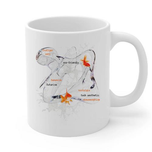 Splash Water Frutiger Aero Y2K Style Clownfish Graphic Print Coffee Mug - Figerry