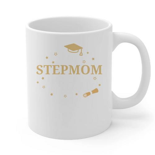 My Stepmom Did It Proud Class Senior Graduate Graduation Graphic Print Coffee Mug - Best Gift Smart