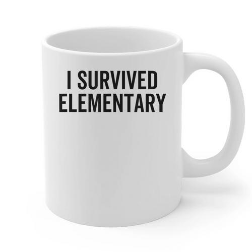 I Survived Elementary Graduation School Student Graphic Print Coffee Mug - Best Gift Smart