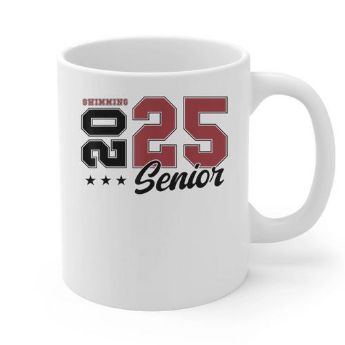 Swimming Senior Night Swimming Senior 2025 Graduation 59 Graphic Print Coffee Mug - Best Gift Smart