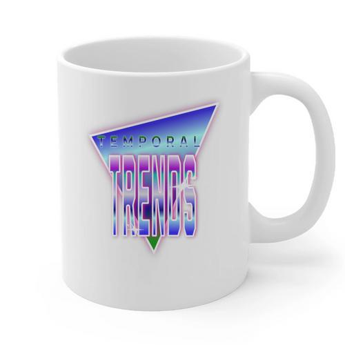 Temporal Trends Vaporwave Style Retro Nostalgia Look Premium Tri-Blend Graphic Print Coffee Mug - Figerry