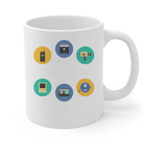 Throwback Thursday Never Forget Nostalgia 80's Retro Premium Tri-Blend T-Shirt Graphic Print Coffee Mug - Figerry