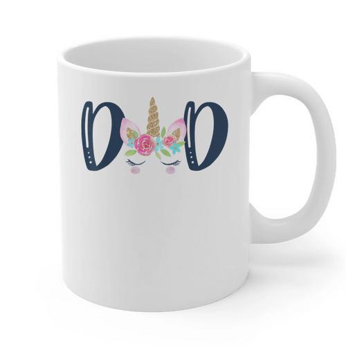Unicorn Dad Birthday Shirt Matching Family Party Tee T-Shirt Graphic Print Coffee Mug - Father's Day Fun