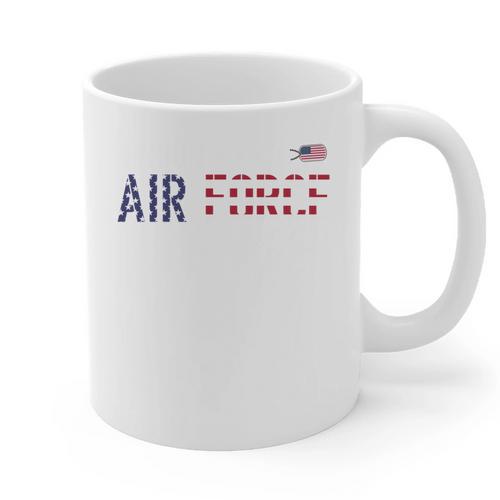 US Flag Proud Air Force Dad Graphic Print Coffee Mug - Father's Day Fun