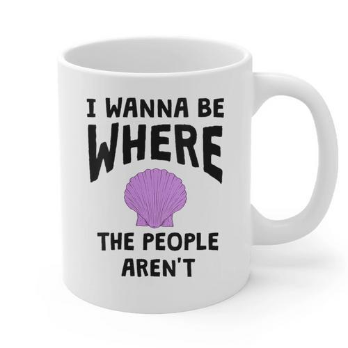 I Wanna Be Where The People Aren't Introvert Graphic Print Coffee Mug - Raresse