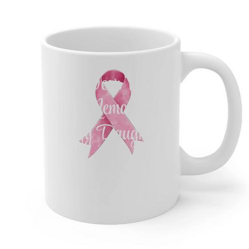 I Wear Pink In Memory Of My Daughter Breast Cancer Awareness Graphic Print Coffee Mug - Easessy