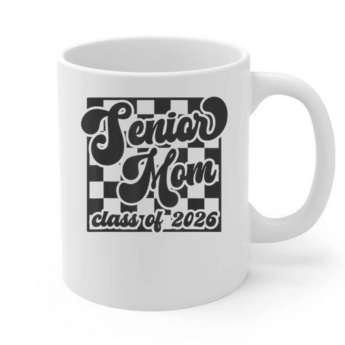 Women Senior Mom Class Of 2026 Retro Graduation Senior Mama Graphic Print Coffee Mug - Best Gift Smart