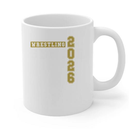 Wrestling Senior Night Wrestling Senior 2026 Graduation 43 Graphic Print Coffee Mug - Best Gift Smart