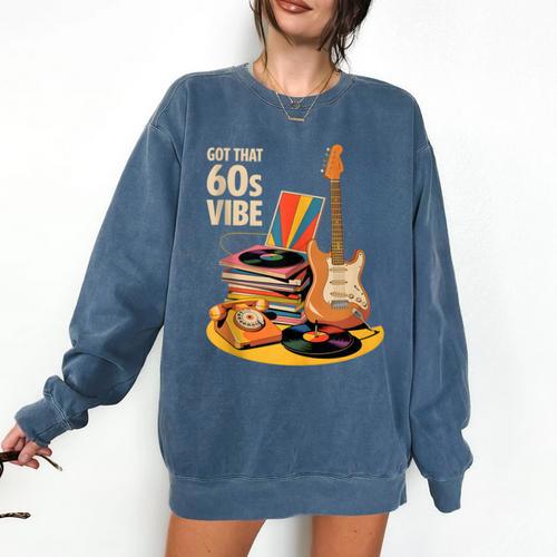 1960s 60s Reunion Nostalgia Memories Music School Grew Up Comfort Colors Sweatshirt - Figerry