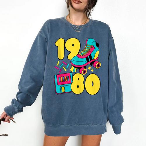 1980 Retro Raised In The 80s Old School Nostalgia Vibes Comfort Colors Sweatshirt - Figerry