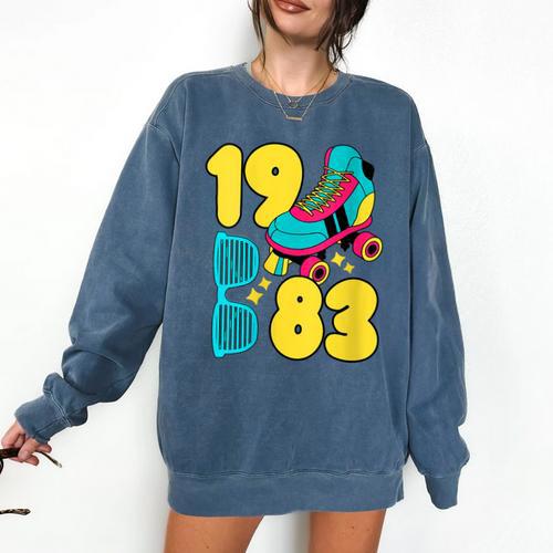 1983 Retro Raised In The 80s Old School Nostalgia Vibes Comfort Colors Sweatshirt - Figerry