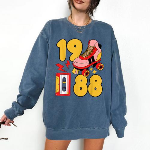 1988 Retro Raised On 80s Music Old School Nostalgia Punk Comfort Colors Sweatshirt - Figerry