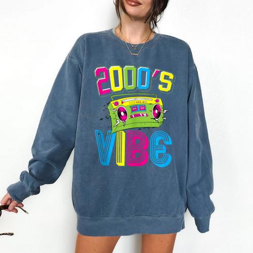 2000's Vibe Hip Hop Costume Early 2000s Party Nostalgia Comfort Colors Sweatshirt - Figerry
