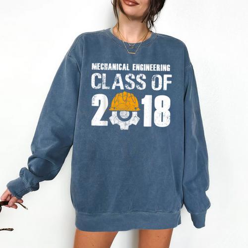 2018 Mechanical Engineering Graduation Shirt Mechanic Comfort Colors Sweatshirt - Best Gift Smart