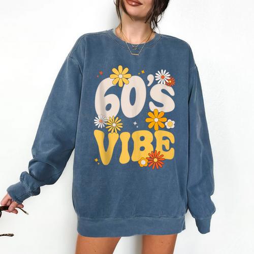 60's Vibe Vintage Nostalgia Mixtape Era 1960s Party Groovy Comfort Colors Sweatshirt - Figerry