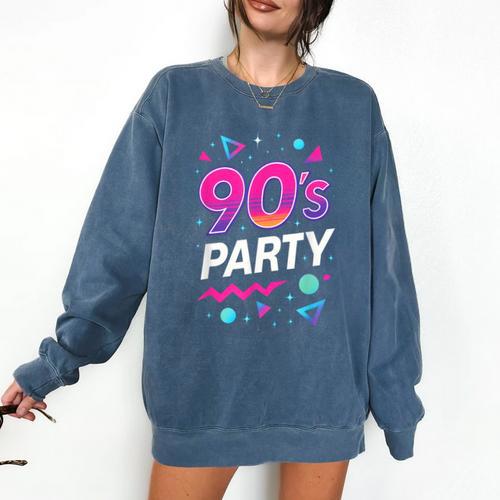 90's Party 90s Nostalgia Retro Rave Dance Music Comfort Colors Sweatshirt - Figerry