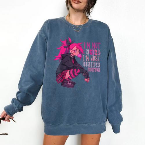 Anime Girl I'm Not Weird Just Limited Edition Introvert Goth Comfort Colors Sweatshirt - Raresse