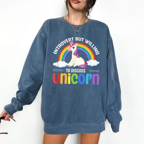 Anti Social Introvert Unicorn Lover Unicorns Comfort Colors Sweatshirt - Raresse