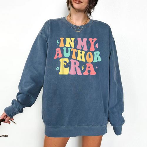 In My Author Era Writer Reading Writing Book Author Comfort Colors Sweatshirt - Bookorys