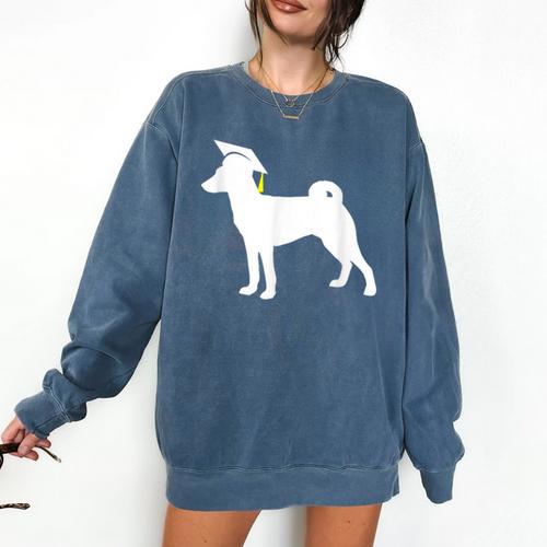 Basenji Graduation Dog Graduate Comfort Colors Sweatshirt - Best Gift Smart