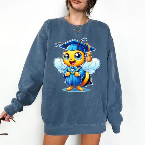 Bee Graduation Cute Kindergarten Elementary High School Comfort Colors Sweatshirt - Best Gift Smart
