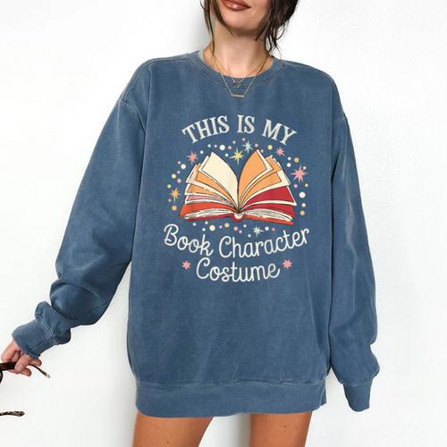 This Is My Book Character Costume Comfort Colors Sweatshirt - Bookorys DE