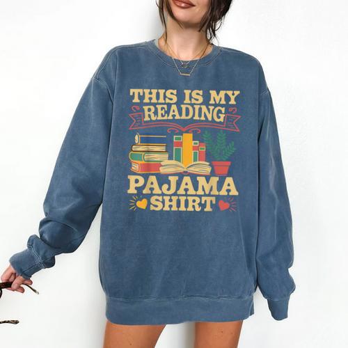 Book And Pajama This Is My Reading Pajama Bedtime Reading Comfort Colors Sweatshirt - Bookorys UK