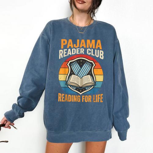 Book And Pajamas Reading Bedtime Comfort Colors Sweatshirt - Bookorys UK